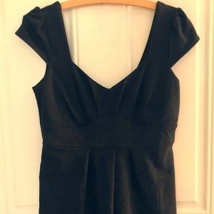 Pins & Needles Black Cap-Sleeve Mini Dress
